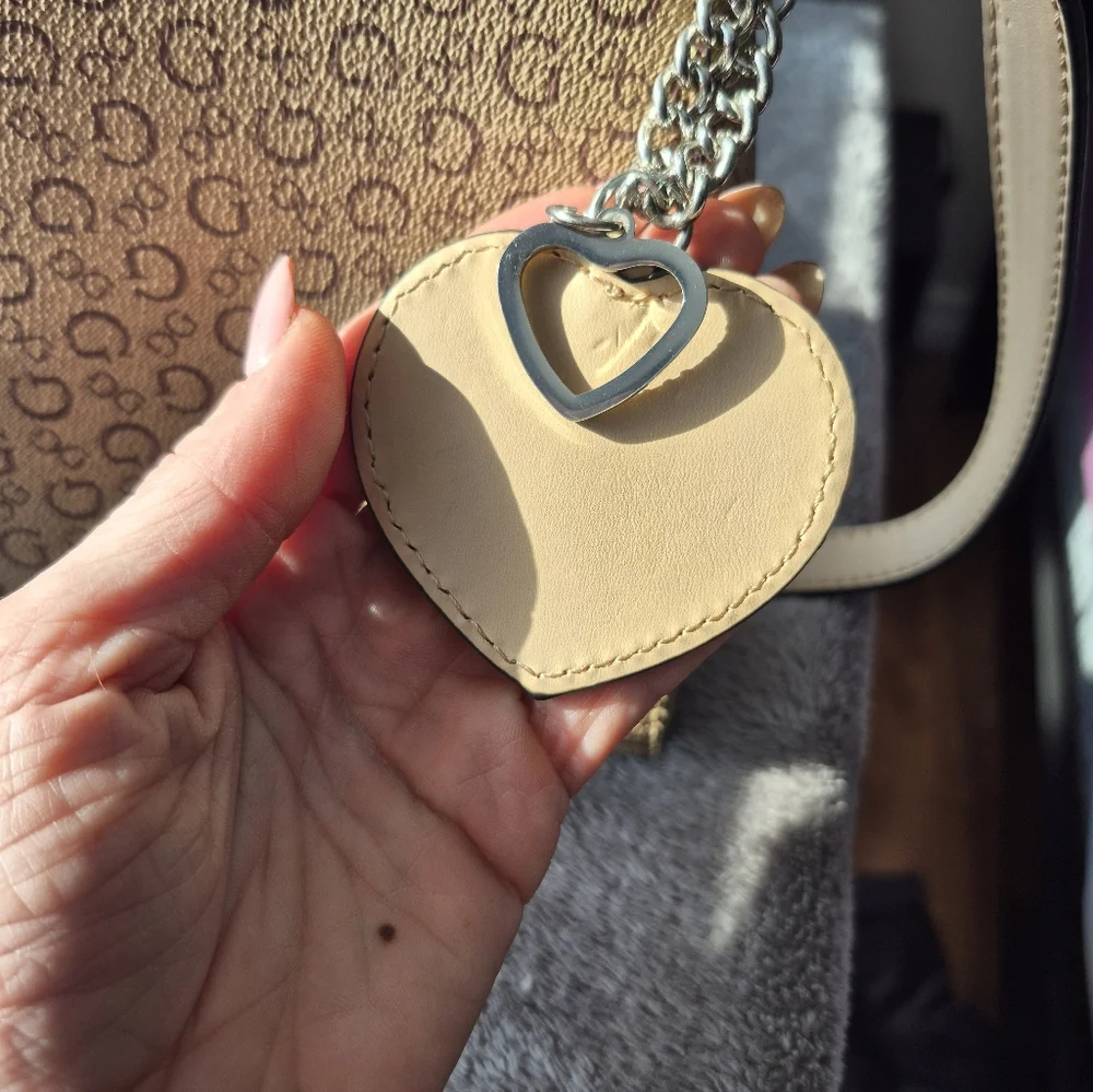 GUESS Brown Monogram Shoulder Bag - Picture 3 of 5